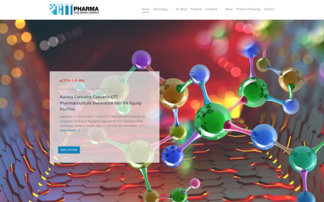 web design hamilton for CTT Pharmaceuticals