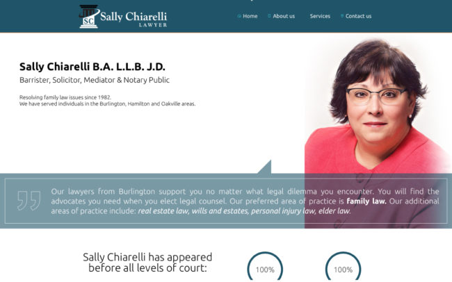 web design hamilton for Sally-Chiarelli