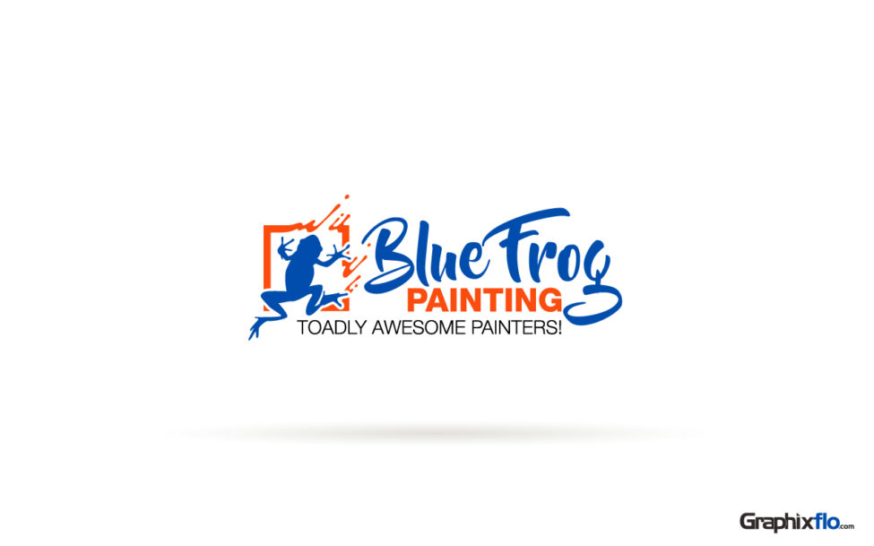 logo design Blue Frog Painting