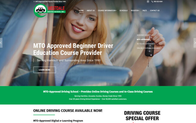 WebDesign driving school