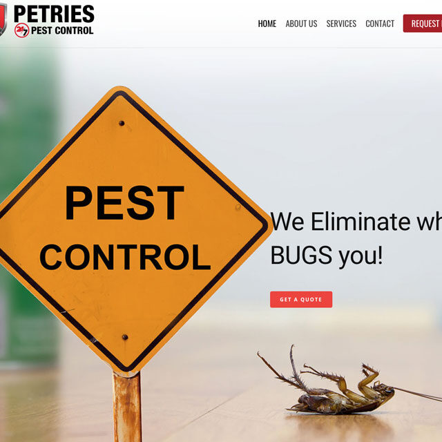 web design hamilton for Petries pest control