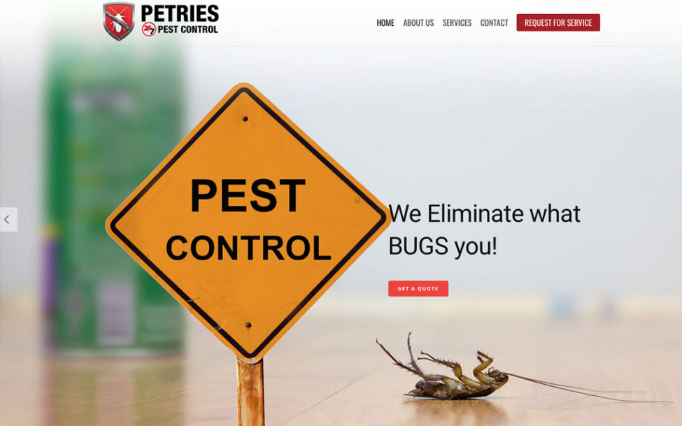 web design hamilton for Petries pest control